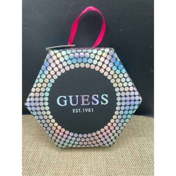 GUESS Gift Set Silver Tone Crystal Heart Bracelet & Earrings Set New Heart Theme - Picture 4 of 5